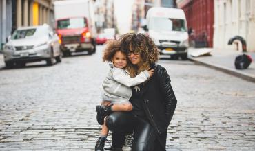 Rent Strain child and woman hugging