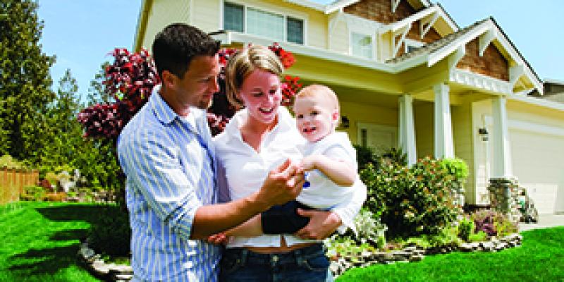 Curb appeal mistakes Family in front of house