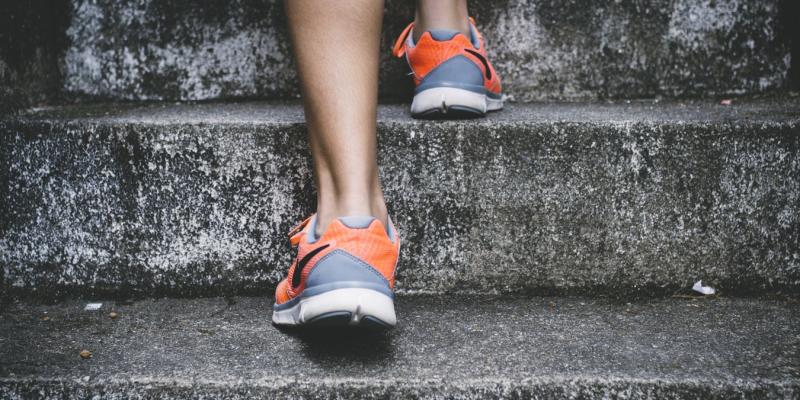 How to Move Up from a Starter Home feet running up stairs